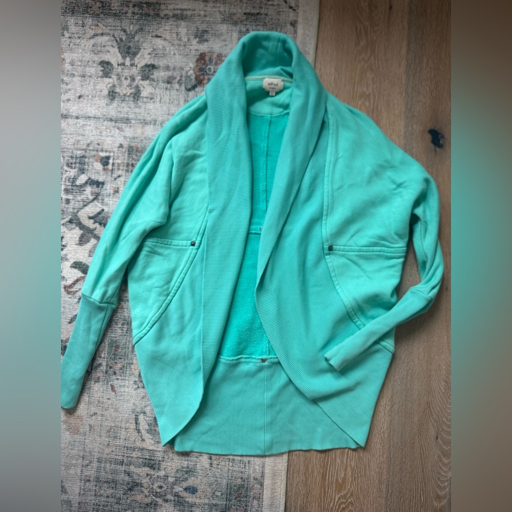 Aritzia Wilfred Diderot Cocoon Y2K sweater aqua XXS